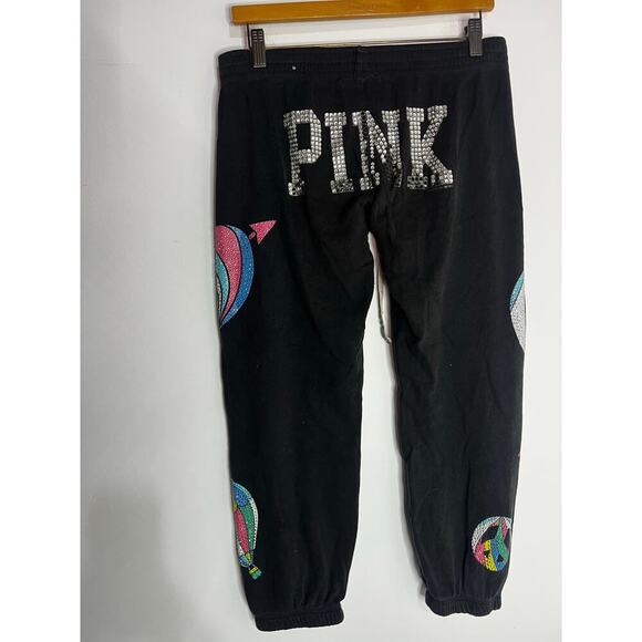 VS PINK Hot Air Balloon Peace Love Mega Rhinestone Bling pants - Picture 6 of 7